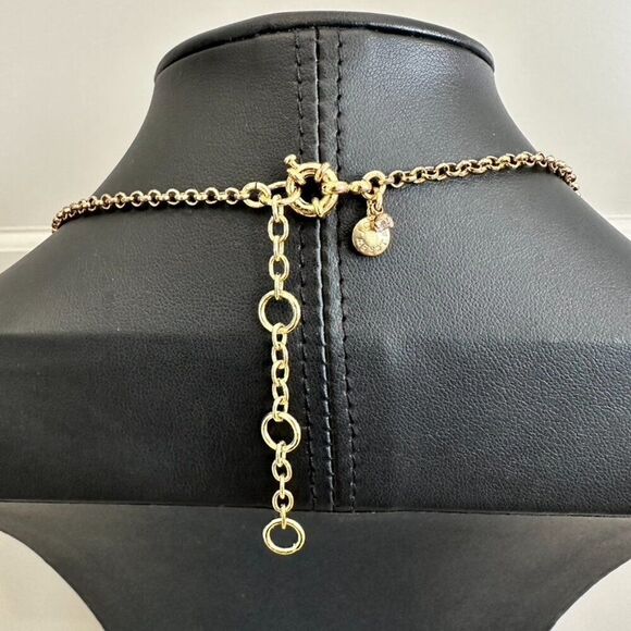 J. Crew Blue Crystal Geometric Statement Necklace - Picture 4 of 5